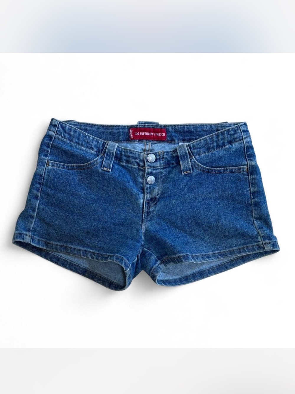 Levi's Y2K Rare Too Superlow Stretch Denim Shorts 7
